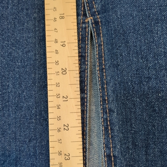 NWOT Ardene Denim Skirt Women's Medium Blue Cotton Front Slit Long - Picture 3 of 8